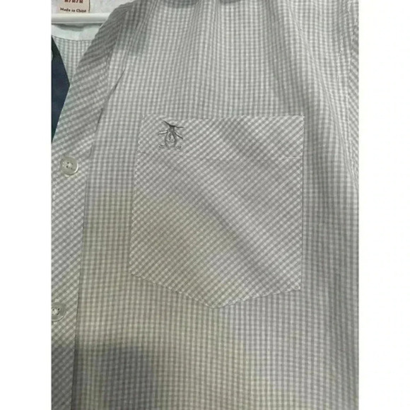 Penguin Munsingwear Men's Size M Classic Fit Short Sleeve Button‎ Up Plaid Shirt - Picture 3 of 7